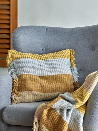 Creative Collection - Isnel Recycled Cotton Throw 160x130 cm - Yellow