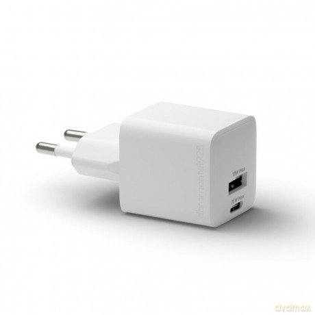 dbramante1928 - Re-charge - Wall Charger GaN - USB-C+USB-A 25W+18W EU - White
