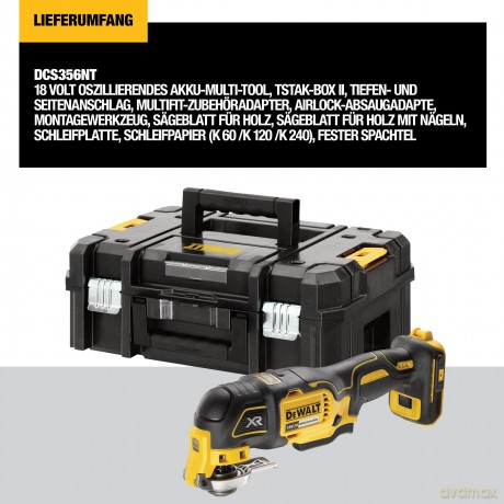Dewalt DCS356NT 18v XR Osc.Multi-Tool 3sp Bare in T-STAK (NO Battery and Charcger)