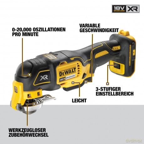 Dewalt DCS356NT 18v XR Osc.Multi-Tool 3sp Bare in T-STAK (NO Battery and Charcger)