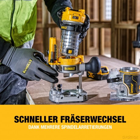 Dewalt DCW604NT-XJ 18V XR carbonless 8mm router in TSTAK, excl. battery/charger