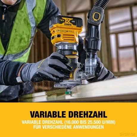 Dewalt DCW604NT-XJ 18V XR carbonless 8mm router in TSTAK, excl. battery/charger