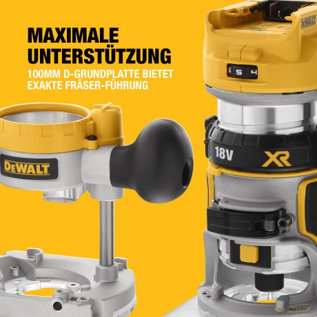 Dewalt DCW604NT-XJ 18V XR carbonless 8mm router in TSTAK, excl. battery/charger