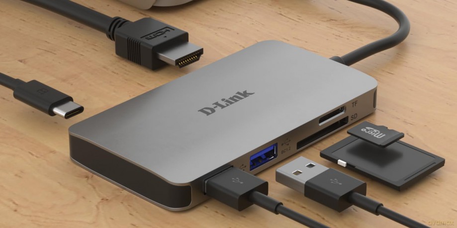 D-Link - Dockingstation 2xUSB 3.0, HDMI/USB-C, 4K UHD, 5 Gbit/s