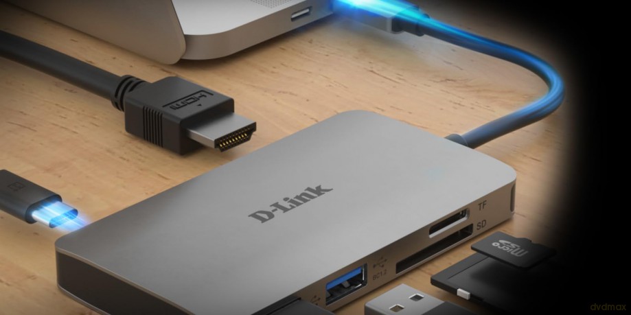 D-Link - Dockingstation 2xUSB 3.0, HDMI/USB-C, 4K UHD, 5 Gbit/s