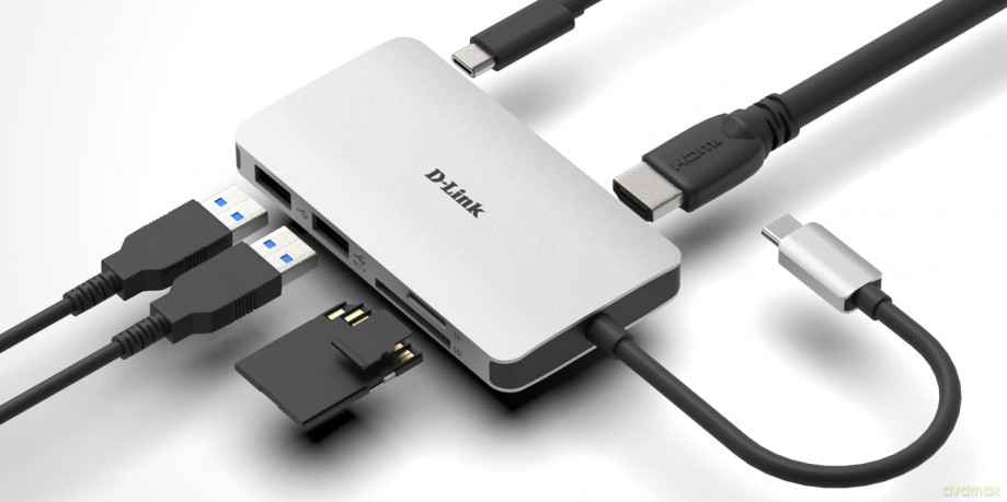 D-Link - Dockingstation 2xUSB 3.0, HDMI/USB-C, 4K UHD, 5 Gbit/s