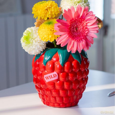 DOIY - Farmers' Market Raspberry Vase 14.5x20cm