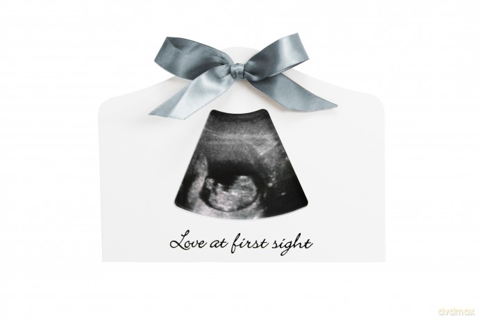 Ramka na USG ciąży Dooky - Happy Hands Sonogram Echo Frame - White - 20 x 15 cm