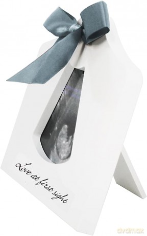 Ramka na USG ciąży Dooky - Happy Hands Sonogram Echo Frame - White - 20 x 15 cm