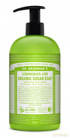 Dr. Bronner's - Organic Sugar Soap Lemongrass Lime 710 ml