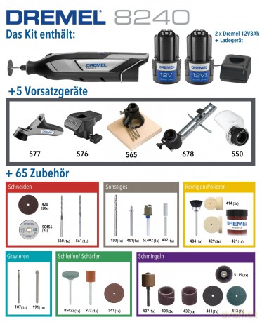Dremel Multitool 8240-5/65 12V 2,0AH