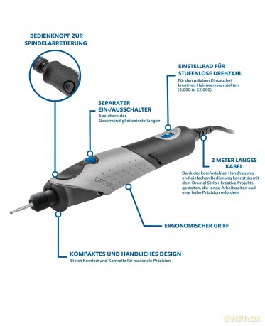 DremelâŻStylo+âŻ2050â15 (F0132050JM) - 9âŻW Multifunction Tool + 15 Accessories