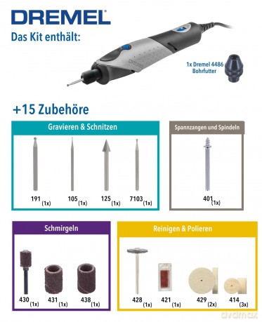 DremelâŻStylo+âŻ2050â15 (F0132050JM) - 9âŻW Multifunction Tool + 15 Accessories