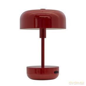 Dyberg-Larsen - Haipot LED rechargeable table lamp - Dark Red - Height: Approximately 25 cm, Diameter: Approximately 15 cm