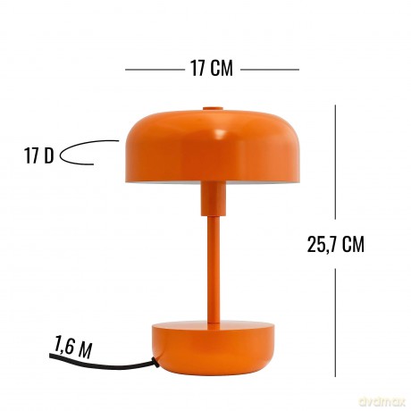 Dyberg-Larsen - Haipot table lamp - Orange - 40 cm x 25 cm
