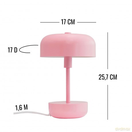 Dyberg-Larsen - Haipot table lamp - Soft pink - Height: 30 cm, Diameter: 20 cm