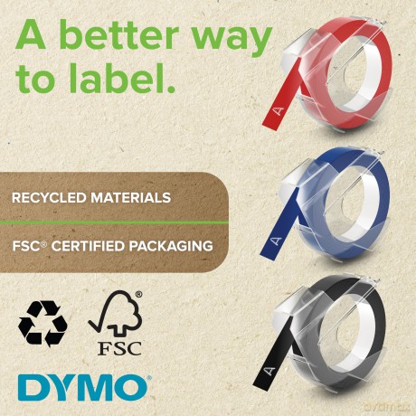 DYMO - Embossing Vinyl Labels (Pack of 3) (S0847730)
