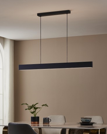 EGLO - Andreas-Z long table pendant black L117 - RGB + TW - Zigbee, Bluetooth