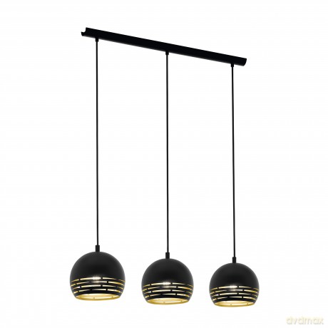 EGLO - Camastra Long Table Pendant Light - Black - Modern Industrial Design