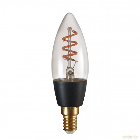 EGLO - E14 C35 Spiral LED Bulb, Smoke - Warm White - Zigbee, Bluetooth