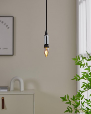 EGLO - E14 C35 Spiral LED Bulb, Smoke - Warm White - Zigbee, Bluetooth