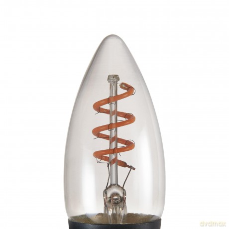 EGLO - E14 C35 Spiral LED Bulb, Smoke - Warm White - Zigbee, Bluetooth