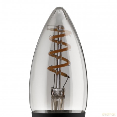 EGLO - E14 C35 Spiral LED Bulb, Smoke - Warm White - Zigbee, Bluetooth