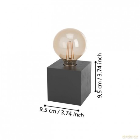 EGLO - PRESTWICK 2 Table Lamp - Antique Black/Wood