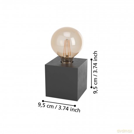 EGLO - PRESTWICK 2 Table Lamp - Antique Black/Wood