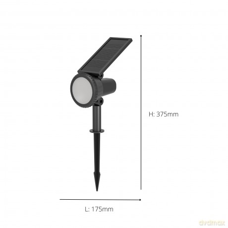 EGLO - SAMBUCO Solar Spot Spike RGBW - Black