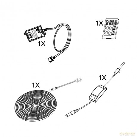 EGLO - STRIPES FLEX RGB 2M - LED Light Strip with Remote