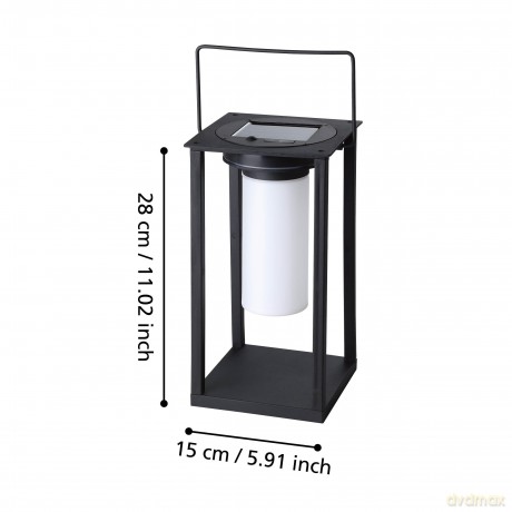 EGLO - Usigni Solar Lantern - Black/White