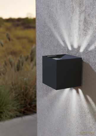 EGLO CALPINO 2 Outdoor Wall Light - Anthracite, 10.5x10.5x11 cm