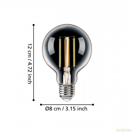 EGLO E27 G80 Clear Smart Bulb - Tunable White - Zigbee/Bluetooth