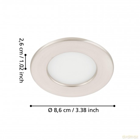 EGLO FUEVA 5 Recessed LED Light Set - 86mm - Satin Nickel