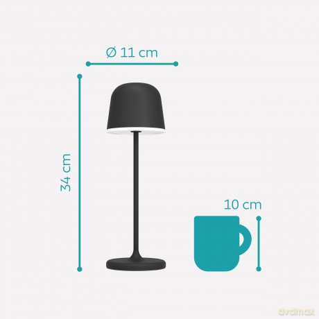EGLO MANNERA Table Lamp - Elegant Black Design (34 cm)