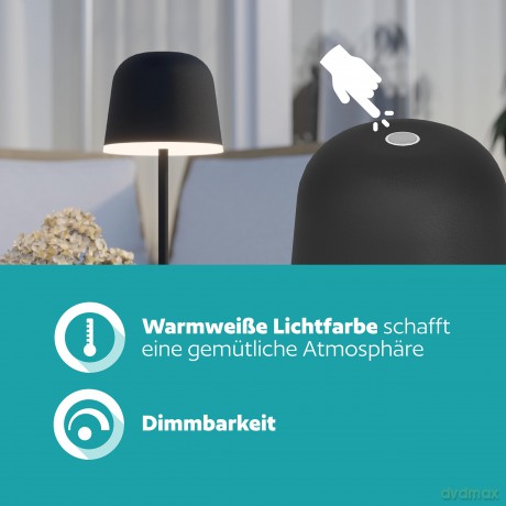 EGLO MANNERA Table Lamp - Elegant Black Design (34 cm)
