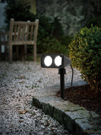 EGLO NEMA 1 Outdoor Garden Spotlight with Ground Spike - Black