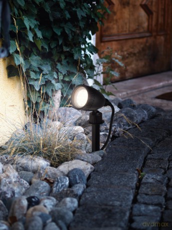EGLO NEMA 1 Outdoor Spotlight with Spike - Black - 18.5 cm