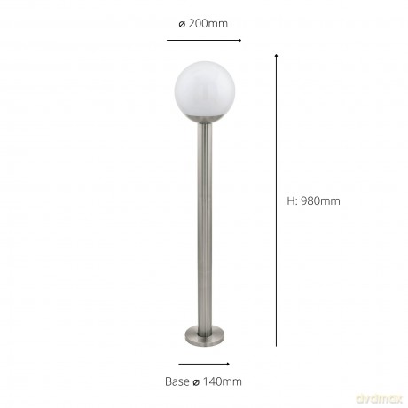EGLO Nisia-Z Smart Outdoor Floor Lamp - RGB + White - Zigbee/Bluetooth - 98 cm