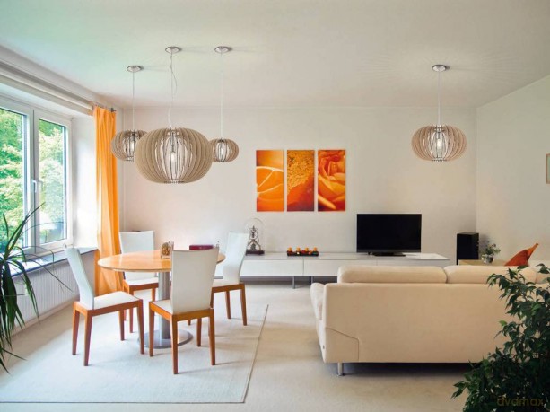EGLO STELLATO Pendant Light - Maple Wood - 700 mm