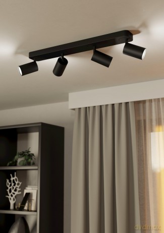 EGLO Telimbela-Z Smart Track Light - Black - RGB + White - Zigbee/Bluetooth