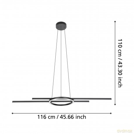 EGLO Zillerio-Z Smart Pendant Light - Black - Tunable White - Zigbee/Bluetooth