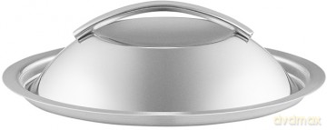 Eva Trio - Dome lid - Brushed steel - 16 cm