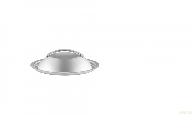 Eva Trio - Dome lid - Brushed steel - 16 cm - E