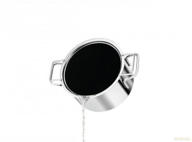Eva Trio - Draining Lid - Black/Steel - 20 cm