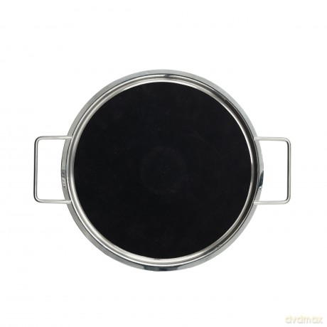 Eva Trio - Draining Lid - Black/Steel - 24 cm
