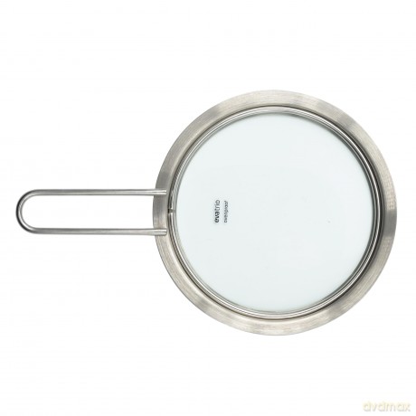Eva Trio - Glass lid - Brushed steel - 16 cm