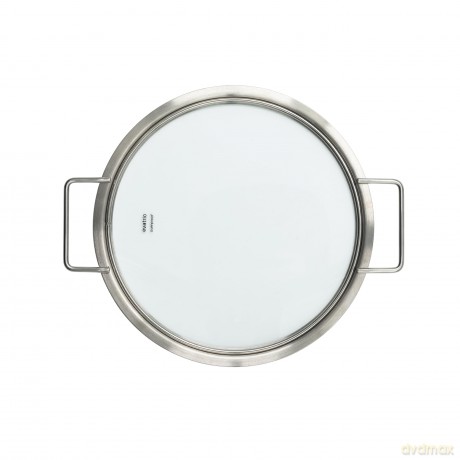Eva Trio - Glass lid - Brushed steel - 24 cm
