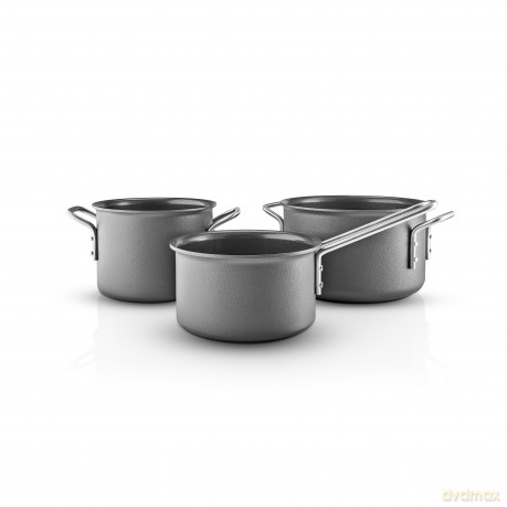 Eva Trio - Grey Line Cookware Set - Grey - 1.8 L - 2.5 L - 3.8 L